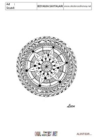 Mandala boyama sayfaları